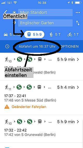 Handy-Navigation: Routing Google 14a